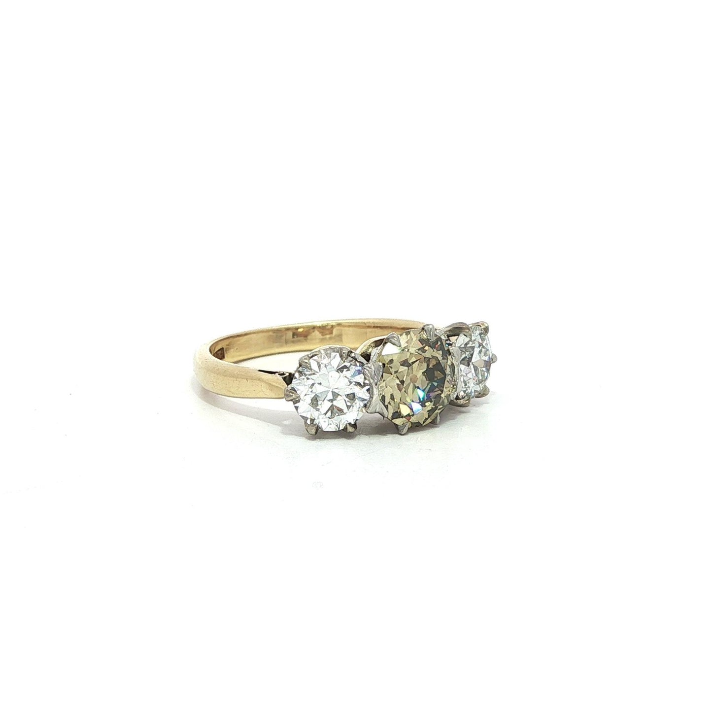 1.08ct Old Mine Cut Diamond Engagement Ring — GIA Certified, Platinum