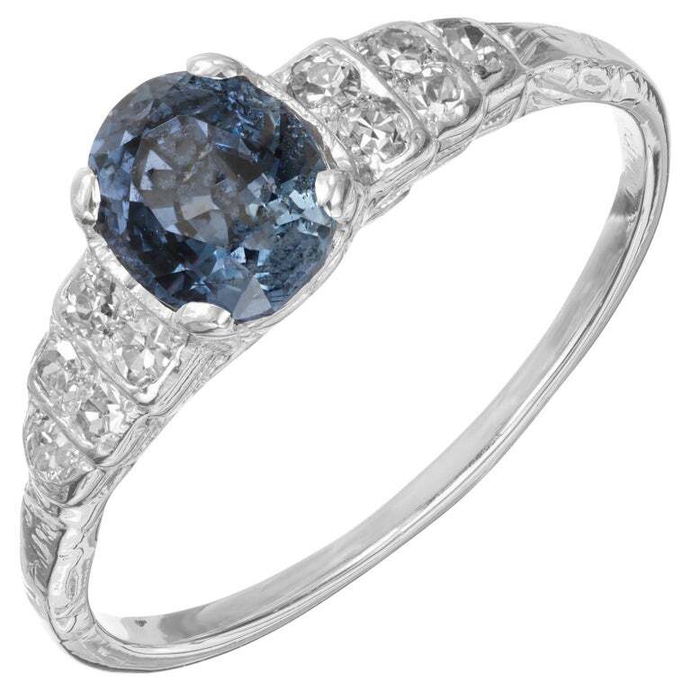 1.15ct Old European Cut Diamond Art Deco Ring — GIA Certified, Platinum