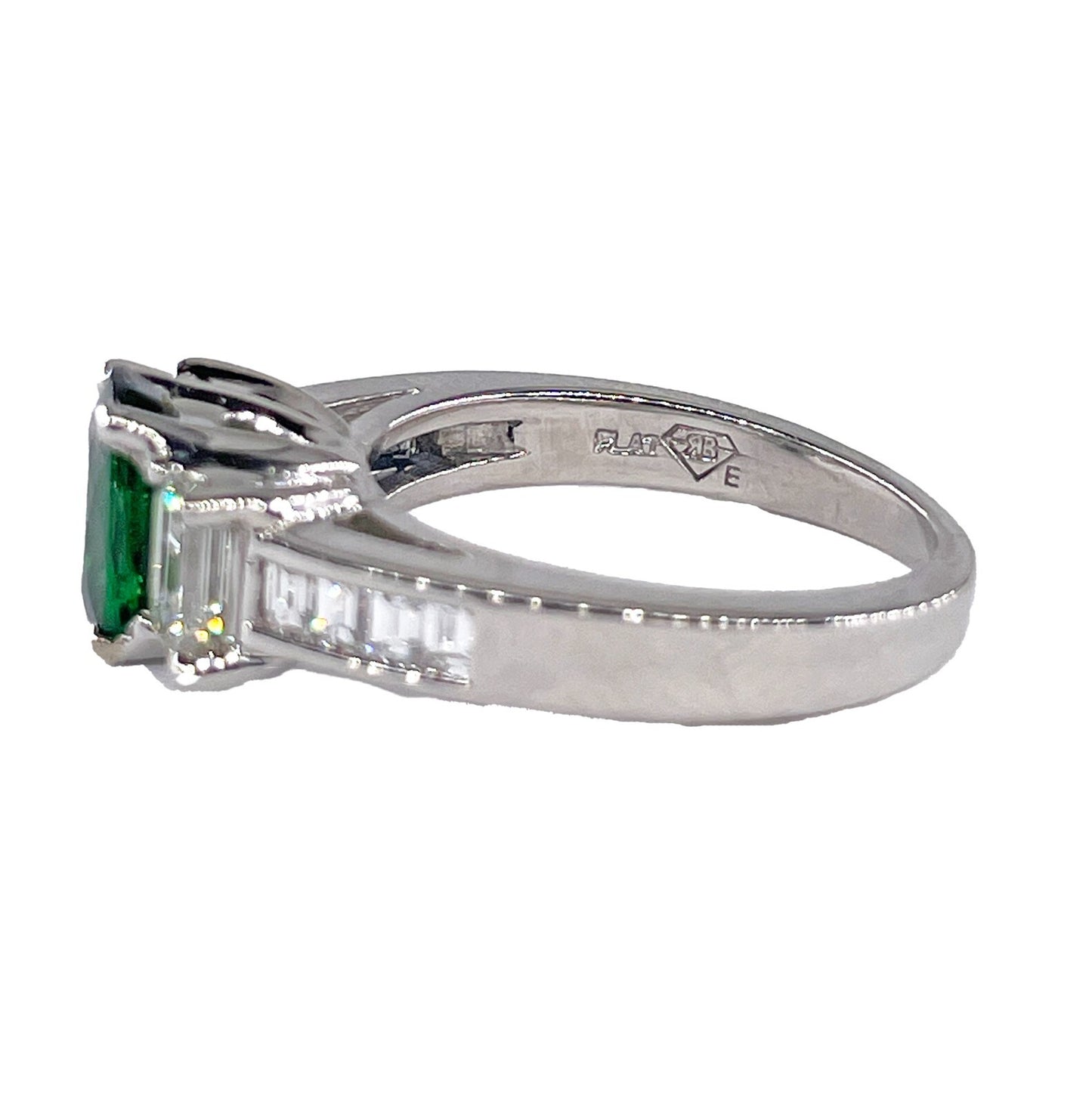 1.62ct Cushion Tsavorite Garnet Diamond Cocktail Ring — GIA Certified, Platinum