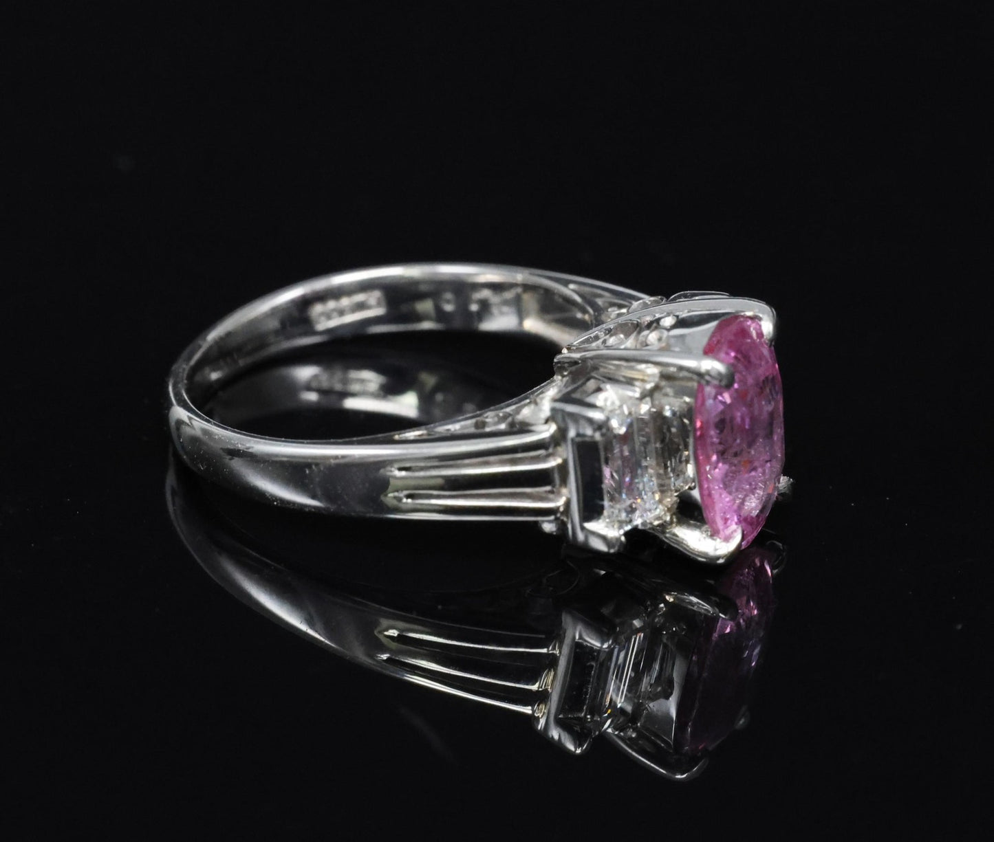2.10ct Oval Sapphire Diamond Ring — GIA Certified, Platinum