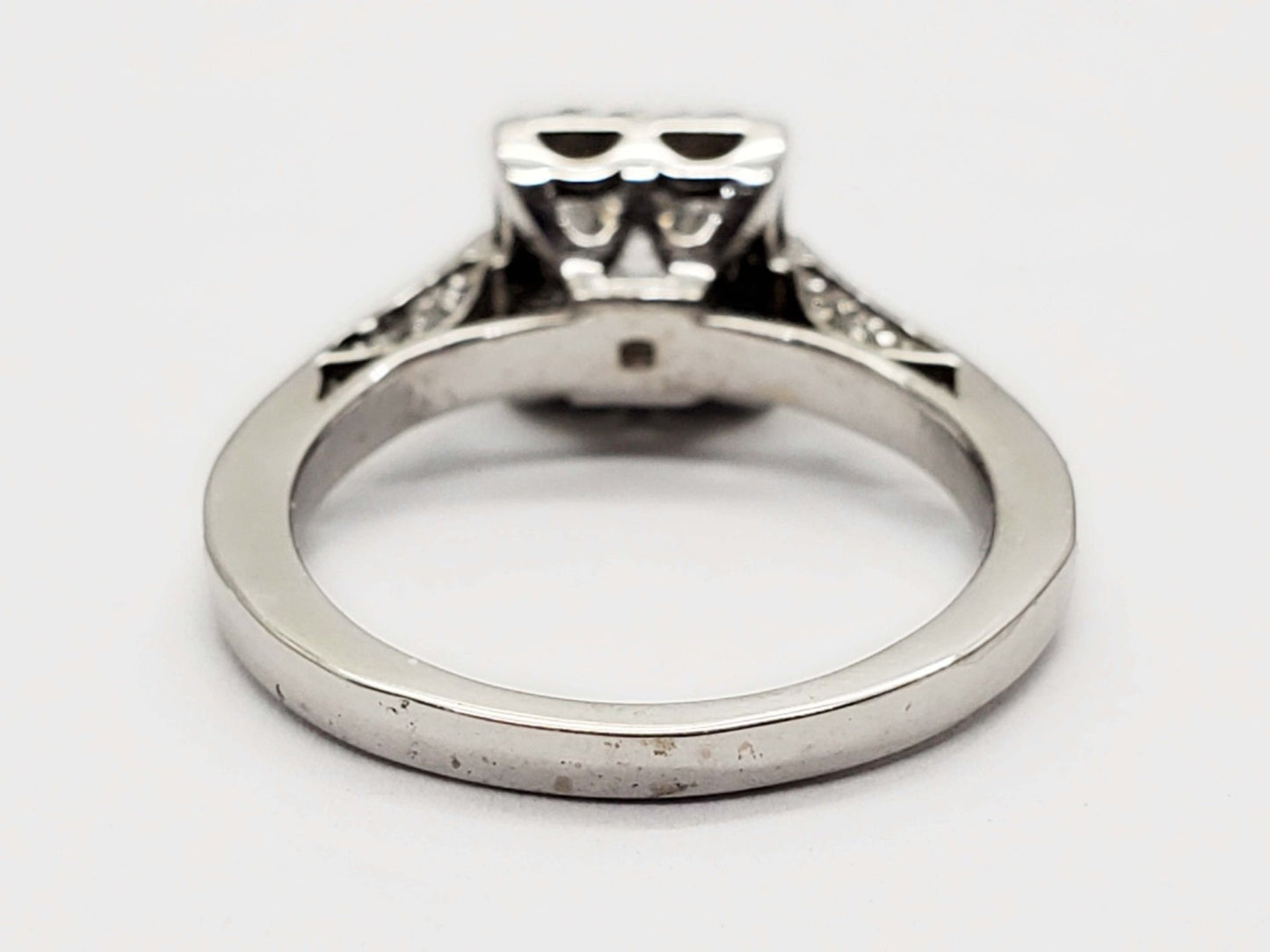 0.96ct Princess Cut Diamond Halo Ring — GIA Certified, 14k White Gold