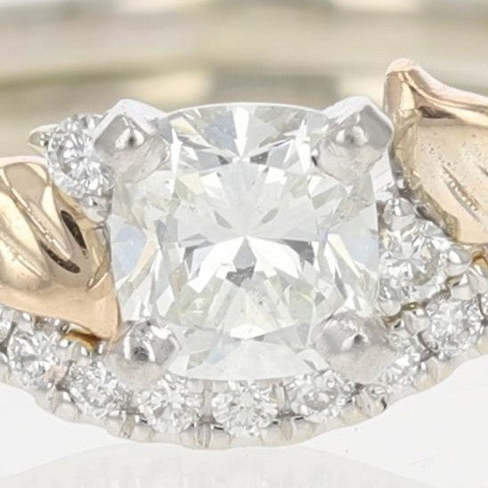 0.72ct Cushion Diamond Halo Engagement Ring — GIA Certified, Platinum