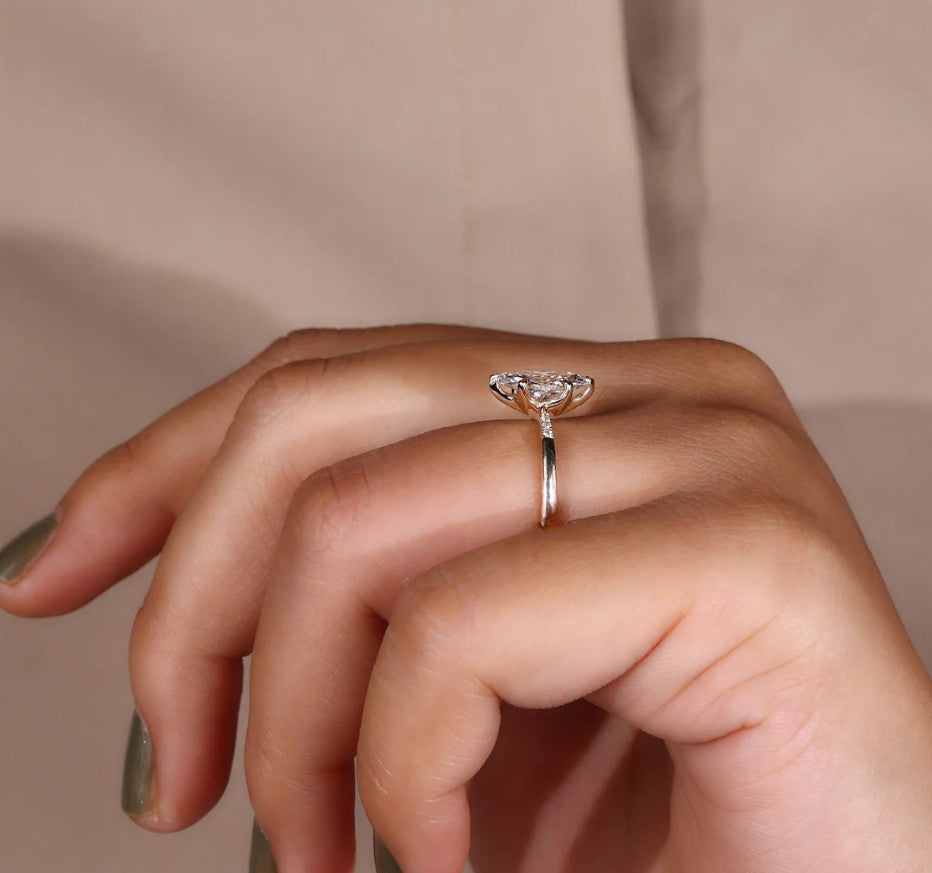 1.30ct Marquise Diamond Solitaire Ring — GIA Certified, 14k White Gold