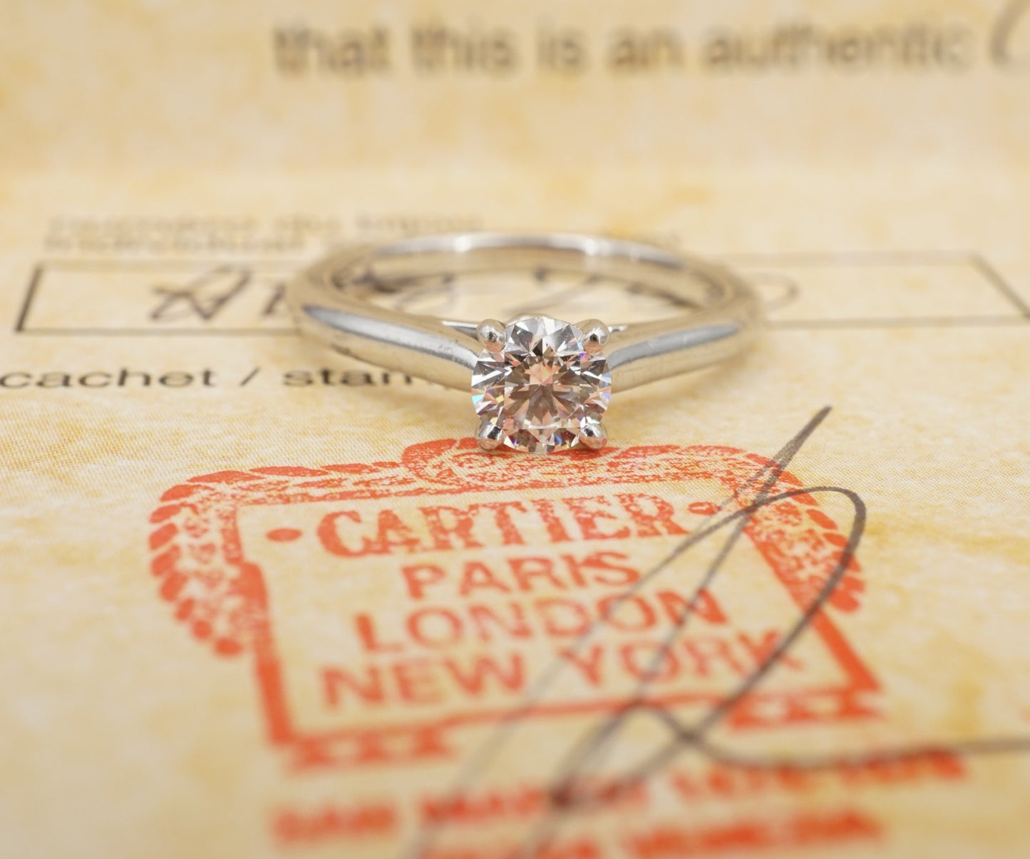 0.45ct Round Brilliant Diamond Solitaire Ring — GIA Certified, Platinum
