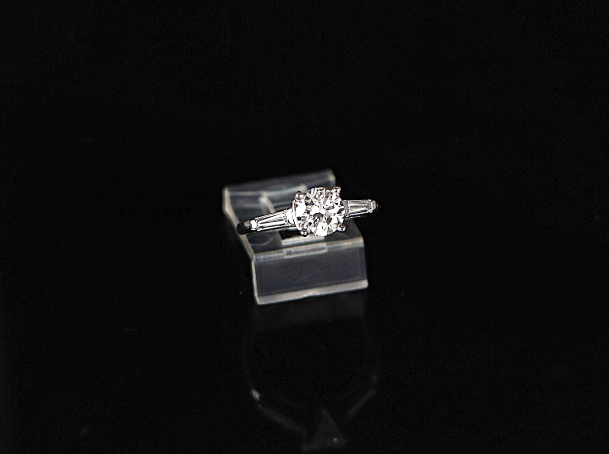 0.99ct Round Brilliant Diamond Engagement Ring — GIA Certified, Platinum