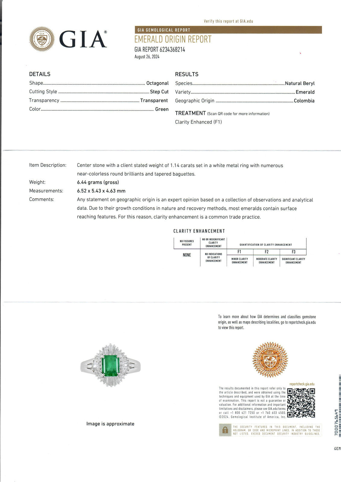 1.14ct Old European Cut Diamond Art Deco Ring — GIA Certified, Platinum