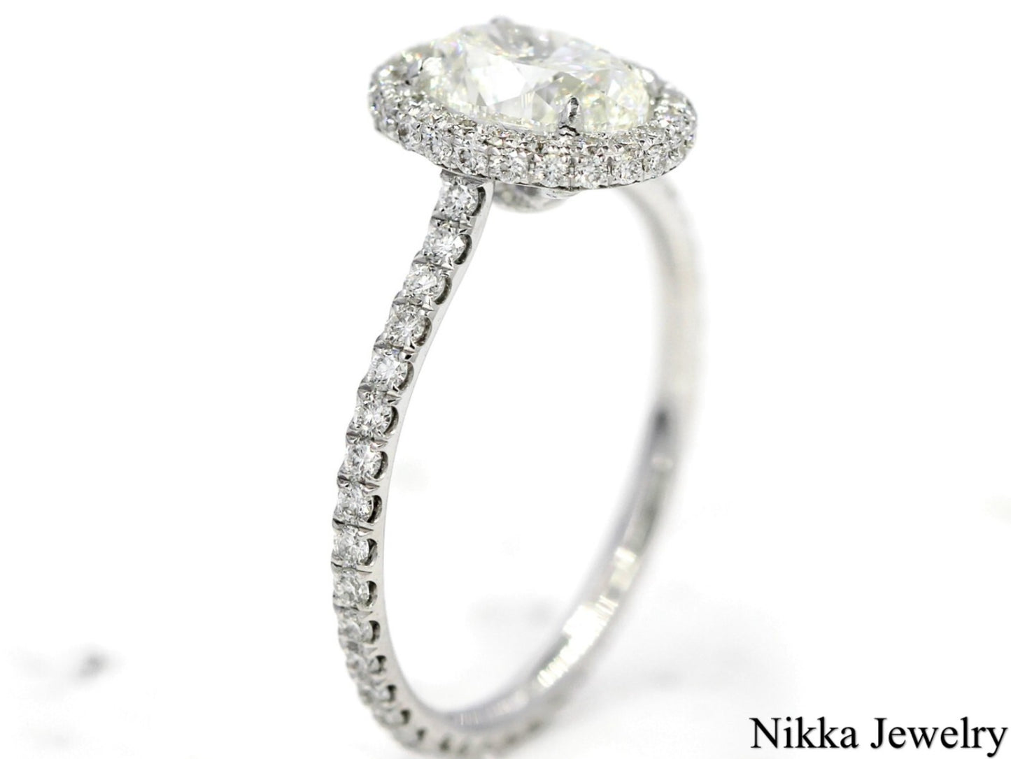 1.20ct Oval Brilliant Diamond Eternity Ring — GIA Certified, Platinum