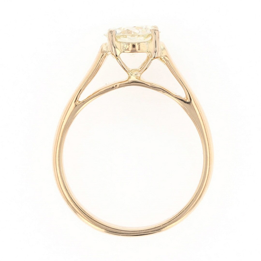 1.10ct Circular Brilliant Diamond Engagement Ring — GIA Certified, 18k Yellow Gold