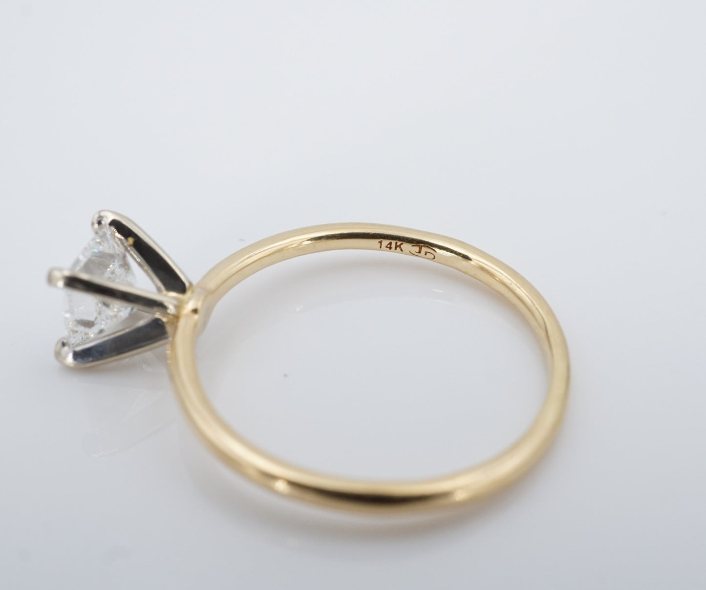 1.01ct Square Modified Brilliant Diamond Solitaire Ring — GIA Certified, 14k Gold