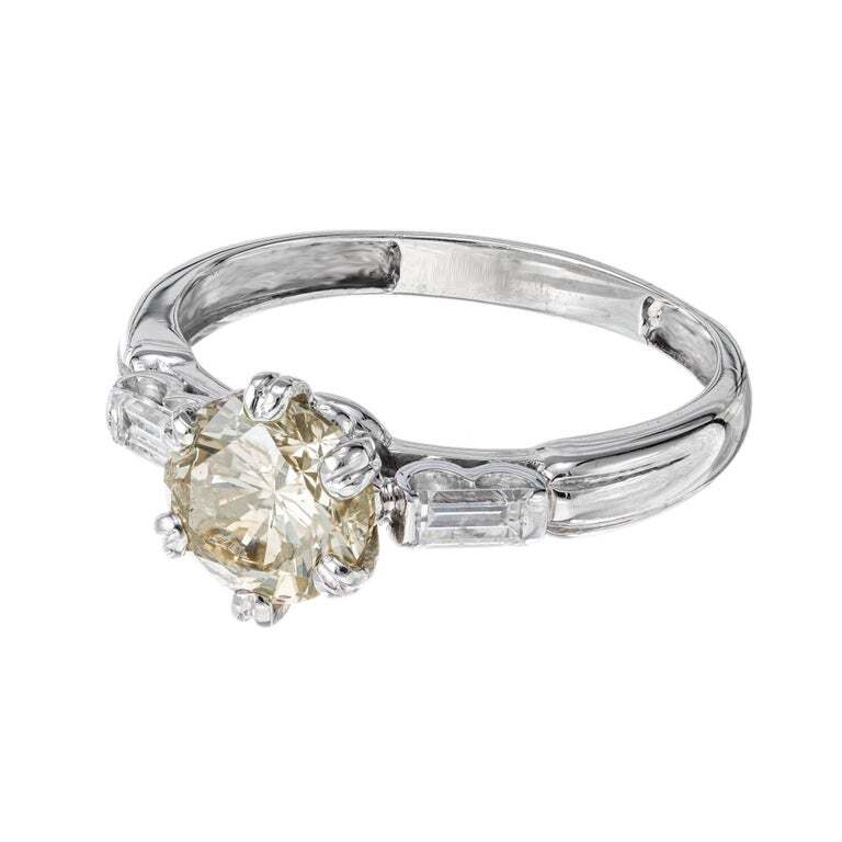 1.25ct Old European Cut Diamond Engagement Ring — GIA Certified, Platinum