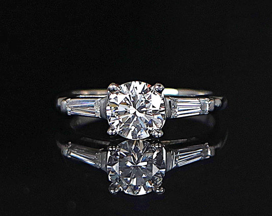 0.99ct Round Brilliant Diamond Engagement Ring — GIA Certified, Platinum