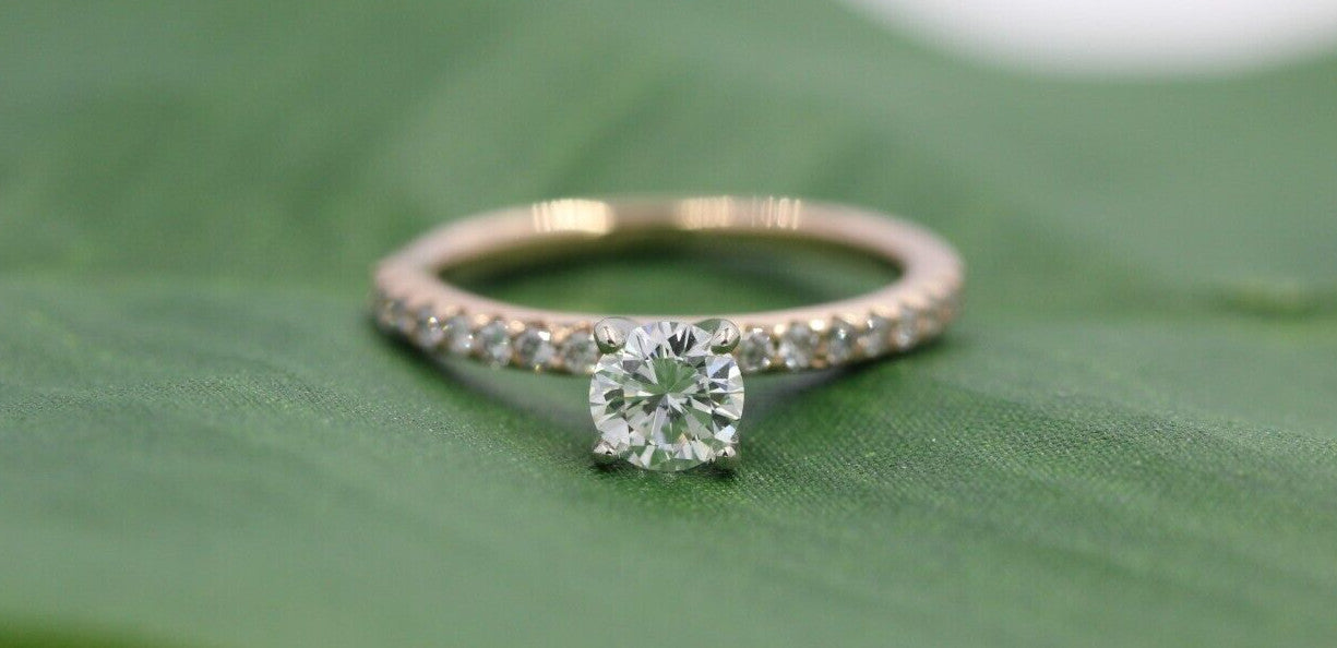 0.45ct Round Brilliant Diamond Solitaire Ring — GIA Certified, 14k Rose Gold