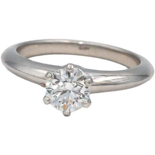 0.73ct Round Brilliant Diamond Engagement Ring — GIA Certified, Platinum