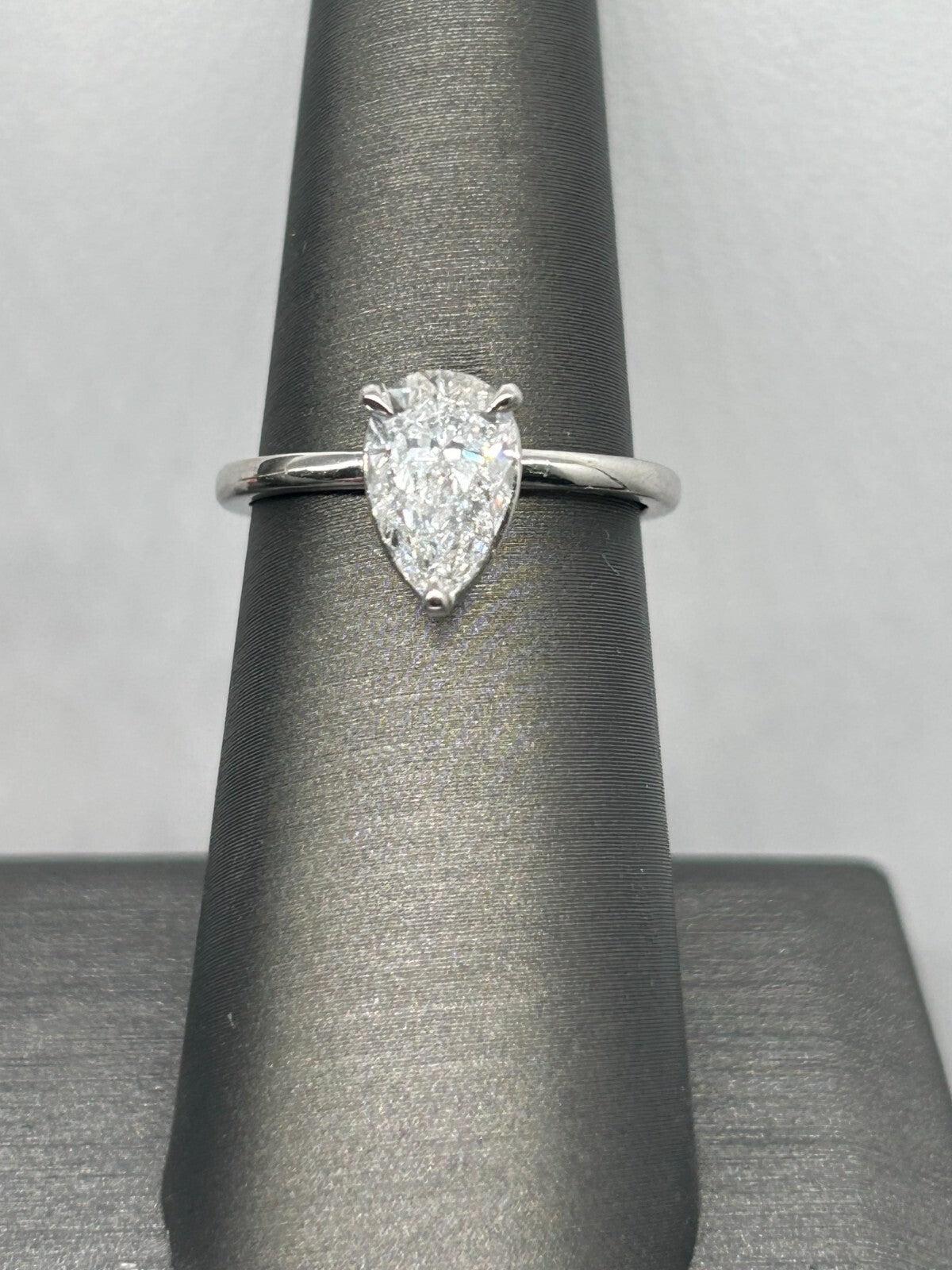 1.29ct Pear Brilliant Diamond Solitaire Ring — GIA Certified, Platinum