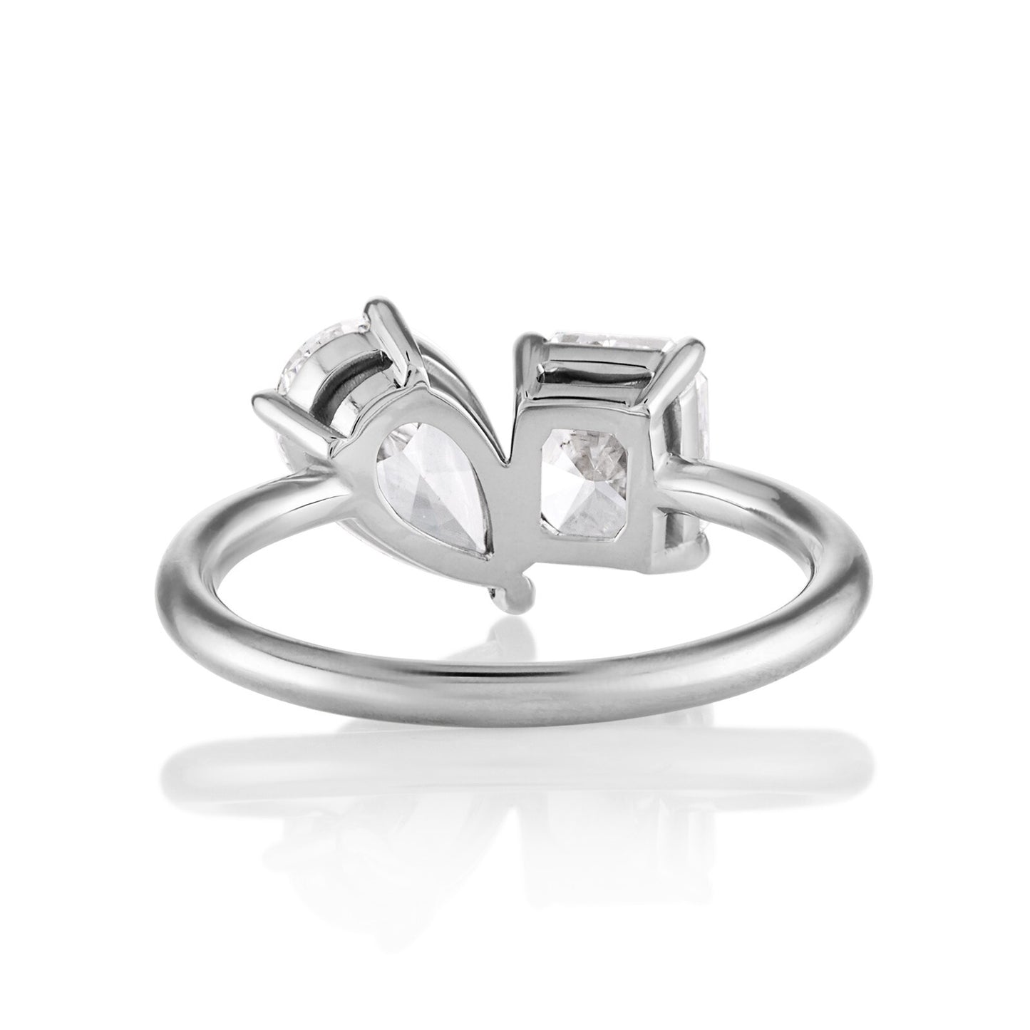 2.19ct Pear & Radiant Diamond Two-Stone Ring — GIA Certified, Platinum