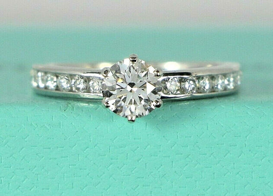 0.49ct Round Brilliant Diamond Engagement Ring — GIA Certified, Platinum