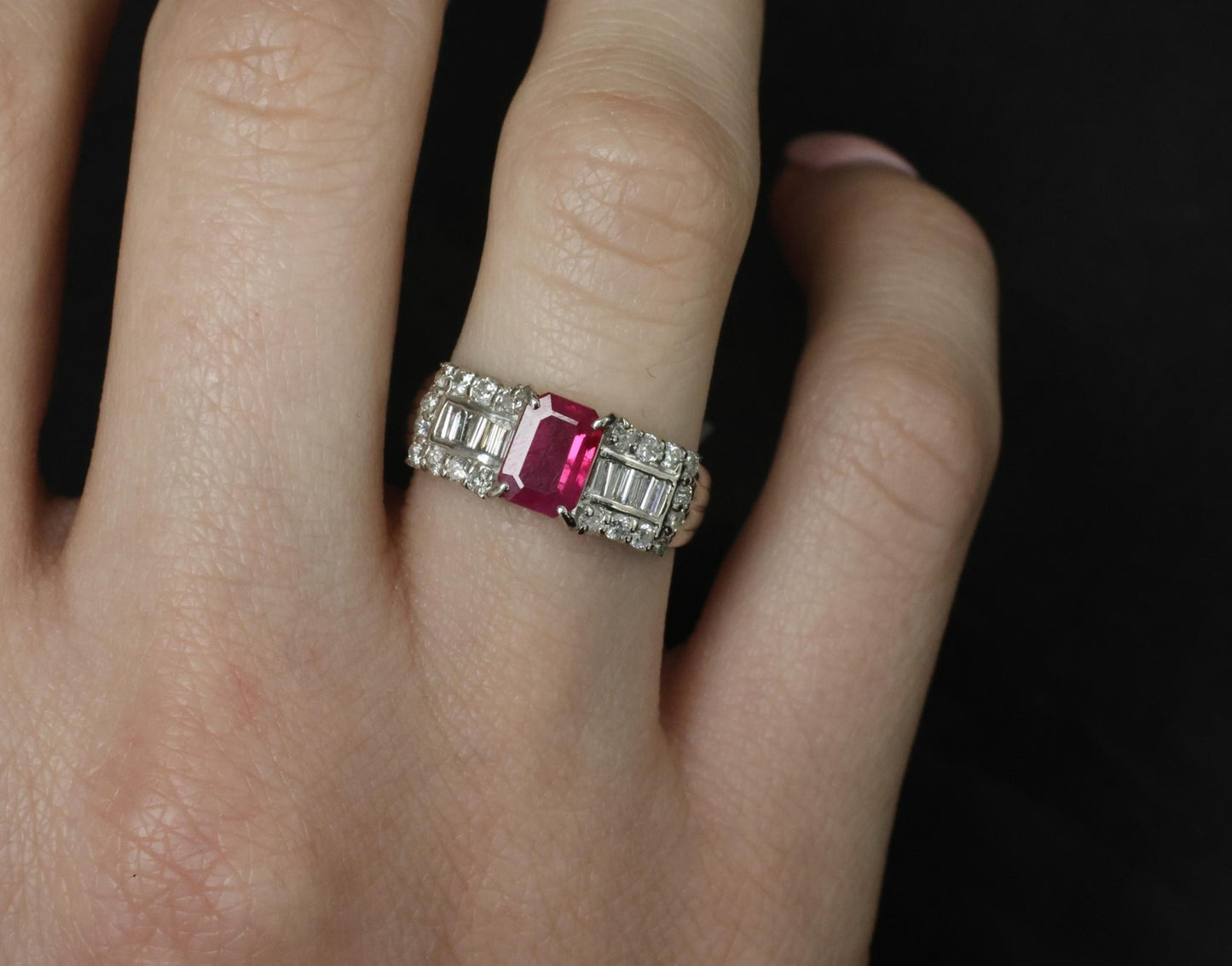1.01ct Emerald Cut Diamond Engagement Ring — GIA Certified, 18k White Gold