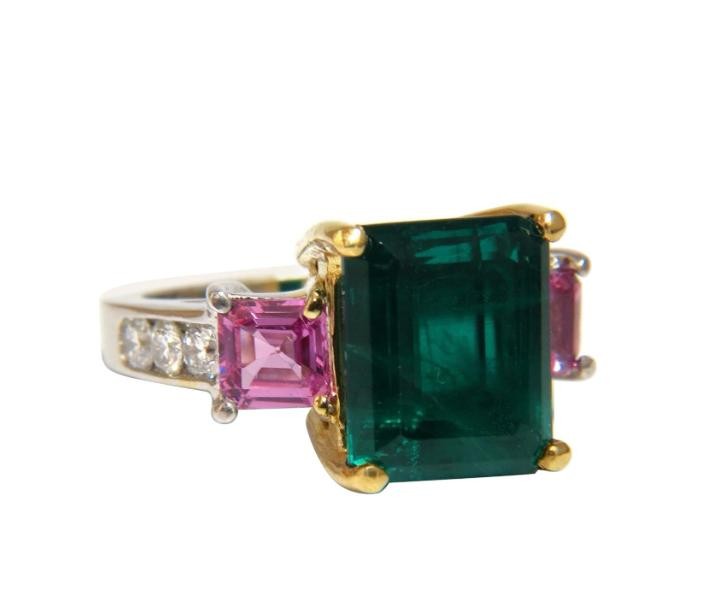 6.73ct Emerald Cut Lab Diamond Ring — GIA Certified, 14k White Gold