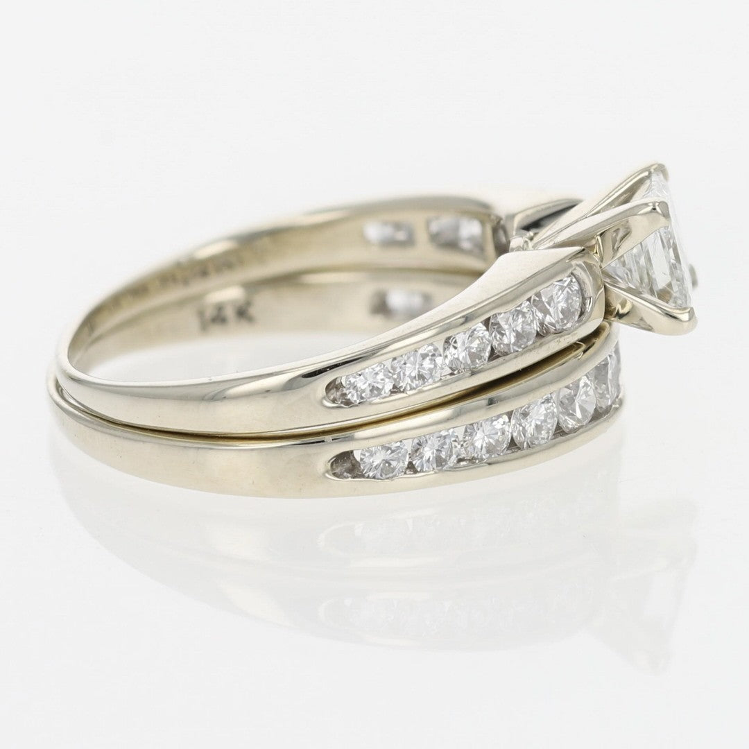 1.64ct Princess Cut Diamond Engagement Ring — GIA Certified, 14k Multi-Tone Gold