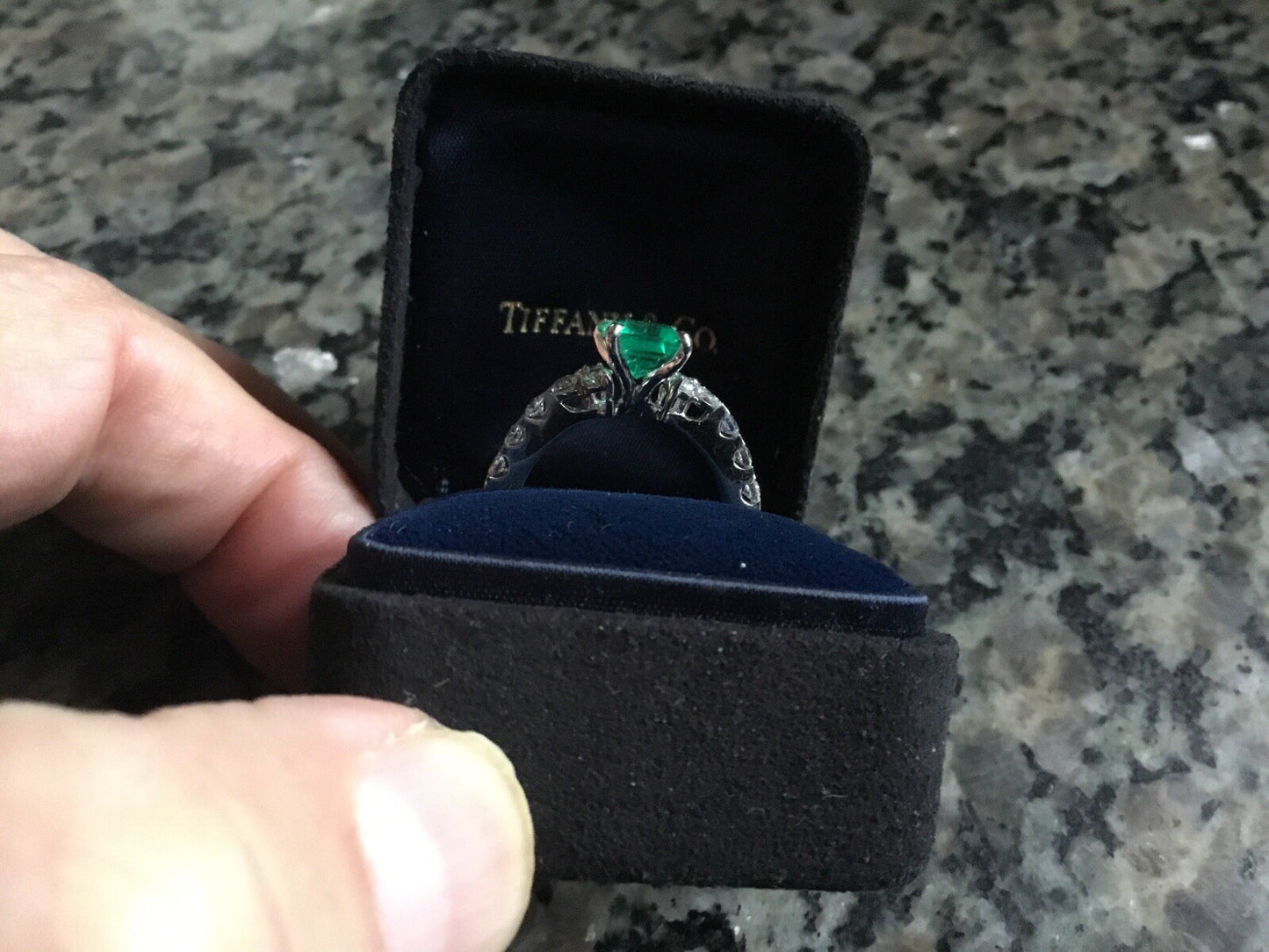 1.35ct Octagonal Emerald Diamond Ring — GIA Certified, 14k White Gold