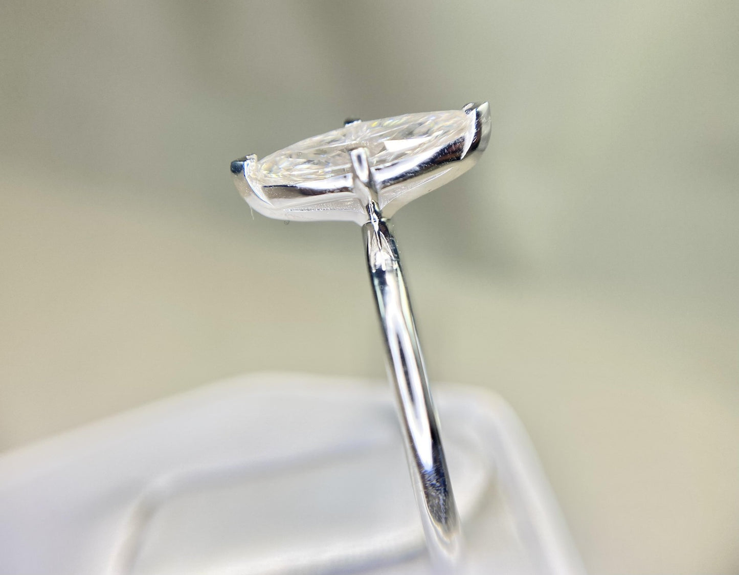 1.06ct Marquise Diamond Solitaire Ring — GIA Certified, 14k White Gold