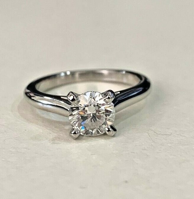 1.01ct Round Brilliant Diamond Solitaire Ring — GIA Certified, Platinum
