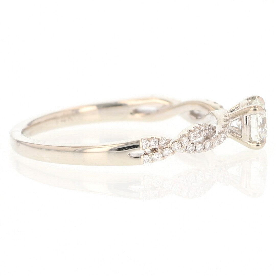 0.71ct Round Brilliant Champagne Diamond Vintage Ring — GIA Certified, Platinum