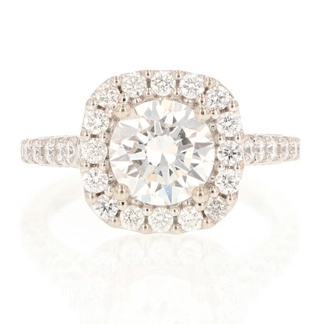 1.69ct Round Brilliant Diamond Engagement Ring — GIA Certified, 18k White Gold