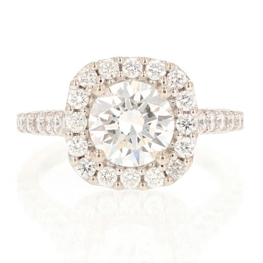 1.69ct Round Brilliant Diamond Engagement Ring — GIA Certified, 18k White Gold