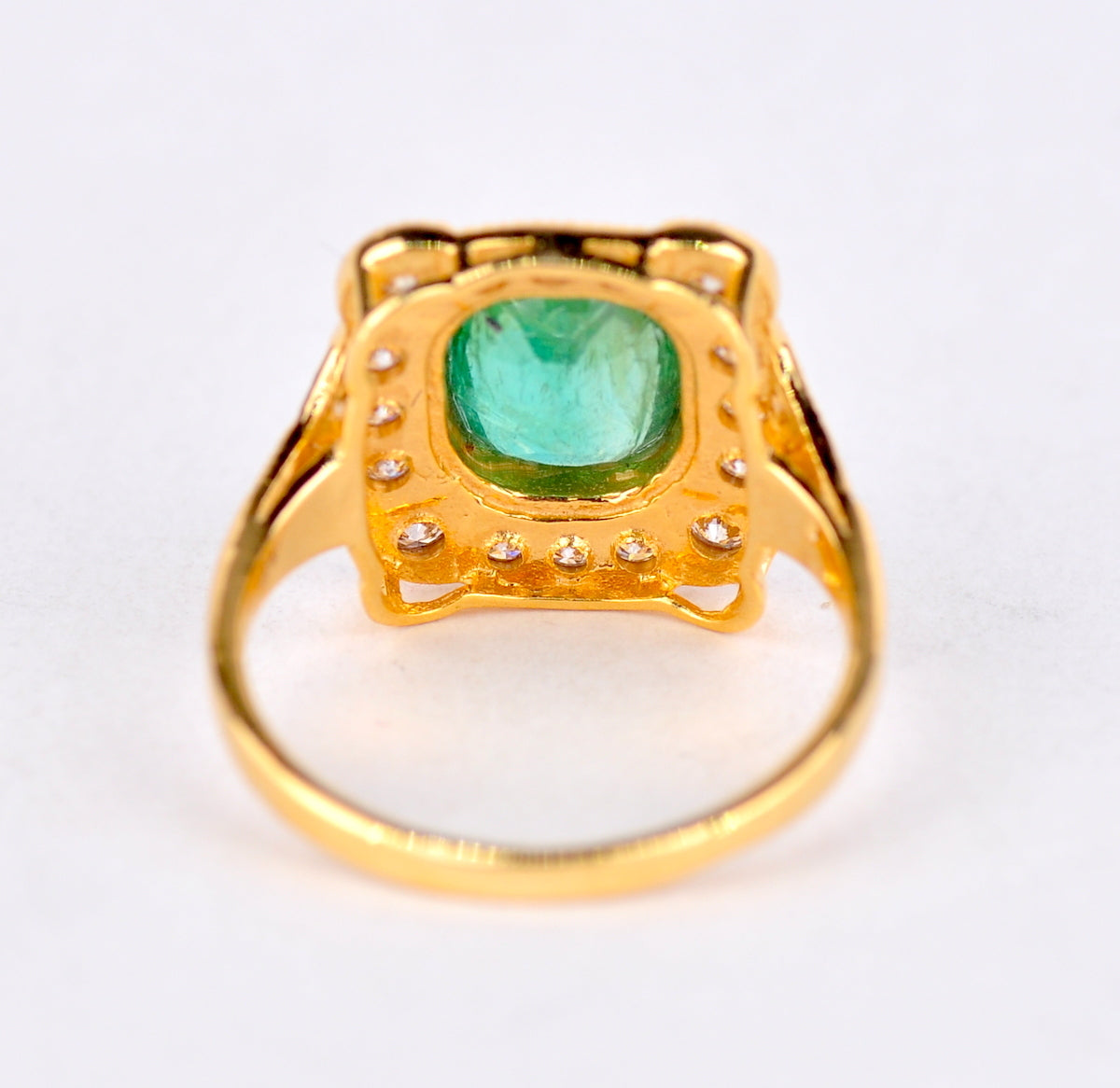 1.87ct Emerald Cut Colombian Emerald Diamond Ring — GIA Certified, 18k Yellow Gold