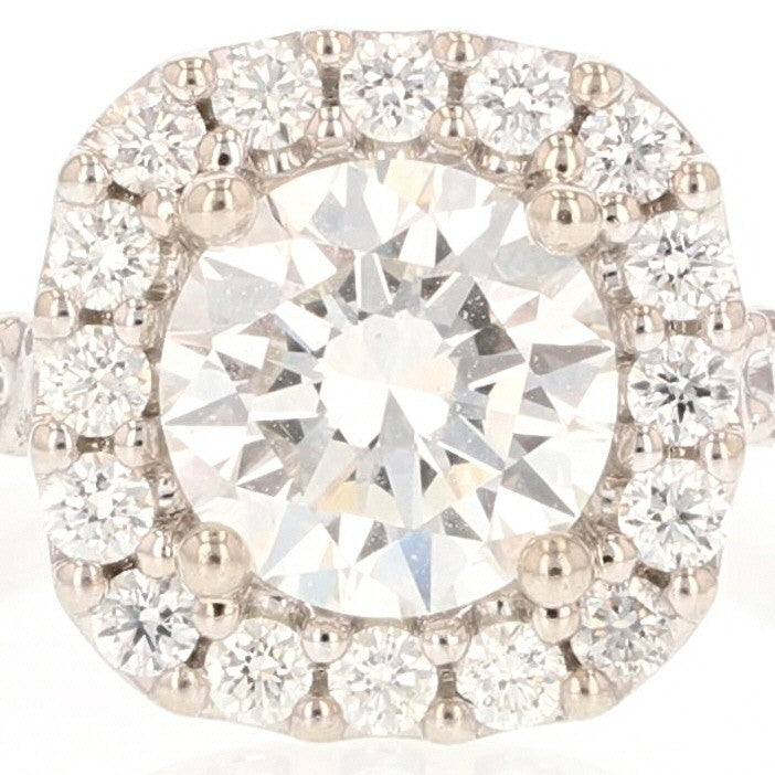 1.69ct Round Brilliant Diamond Engagement Ring — GIA Certified, 18k White Gold