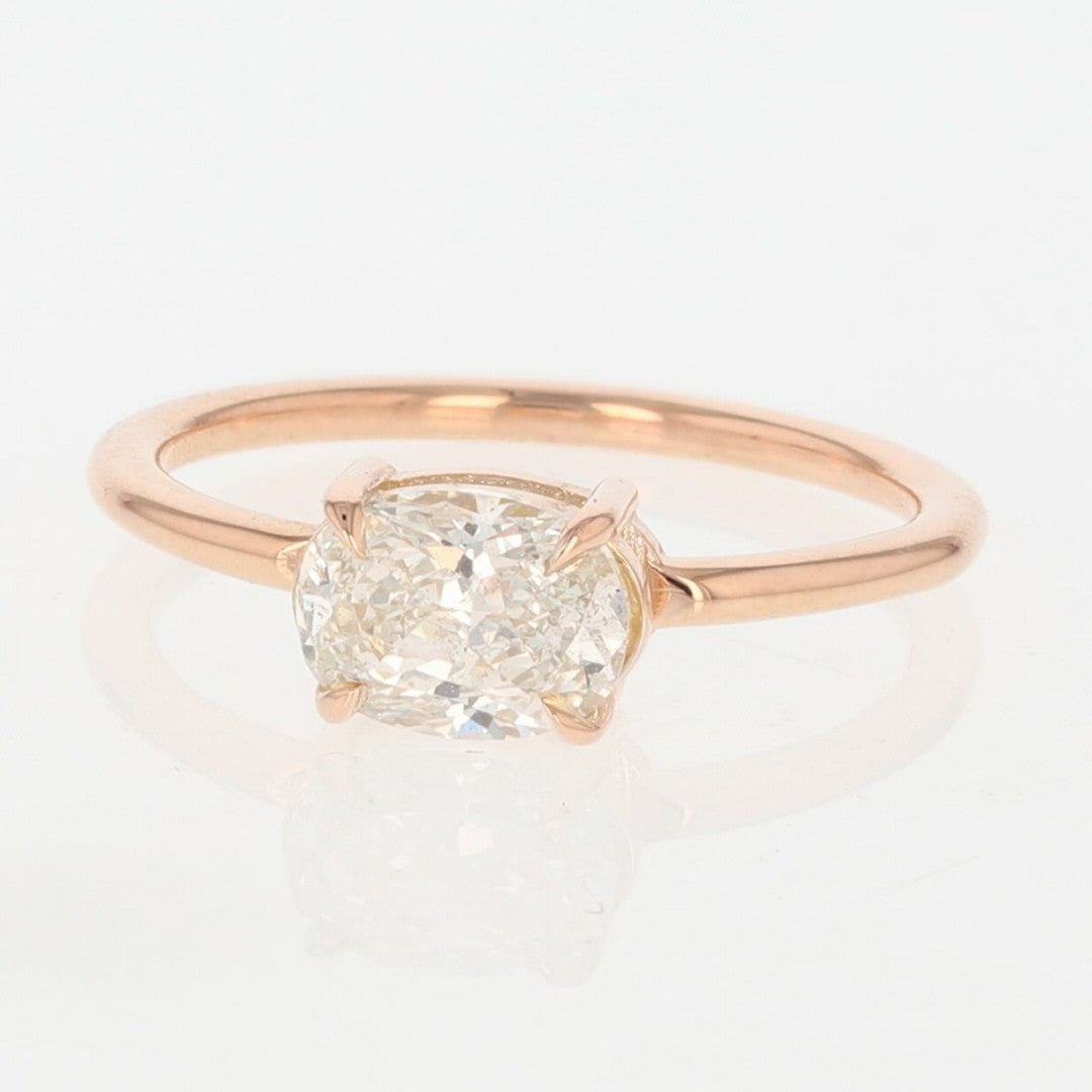 1.02ct Oval Brilliant Diamond Solitaire Ring — GIA Certified, 14k Rose Gold