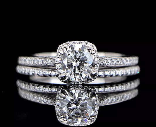 0.90ct Round Brilliant Diamond Engagement Ring — GIA Certified, 18k White Gold