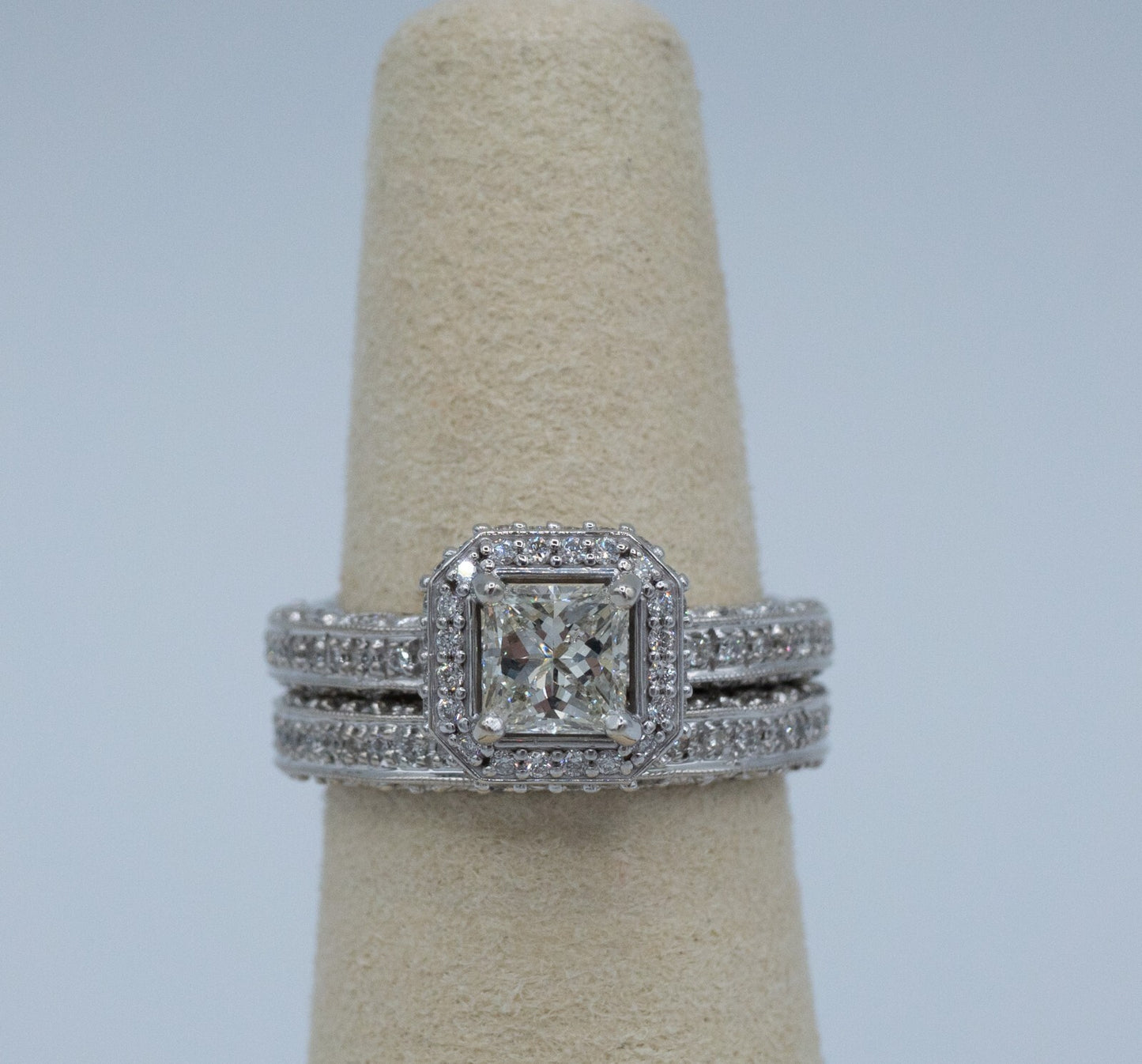 1.30ct Princess Cut Diamond Engagement Ring — GIA Certified, 18k White Gold