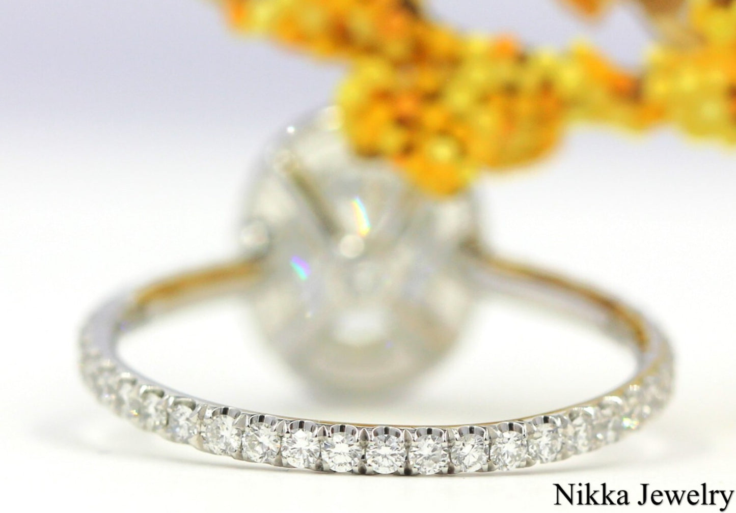1.20ct Oval Brilliant Diamond Eternity Ring — GIA Certified, Platinum