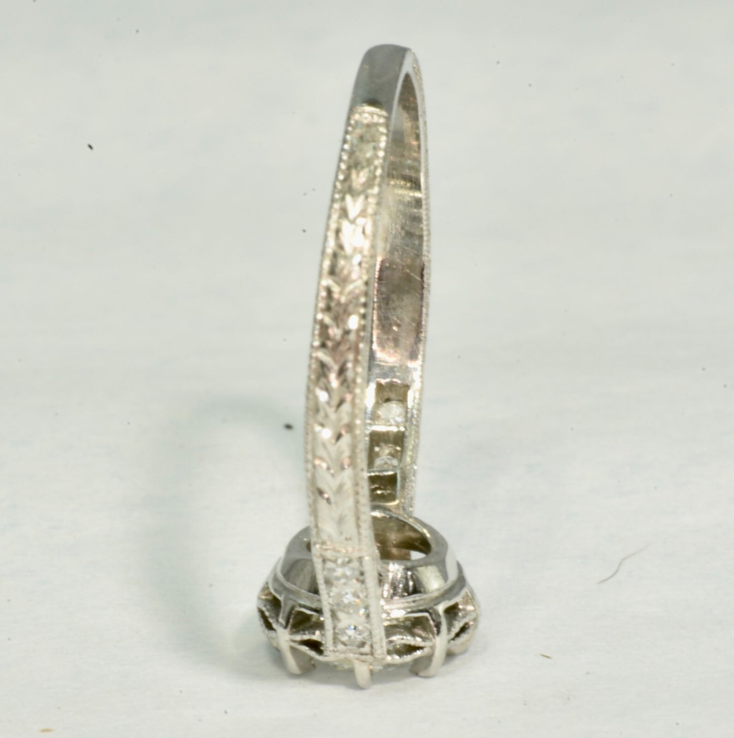 0.49ct Round Brilliant Art Deco Diamond Ring — GIA Certified, Platinum