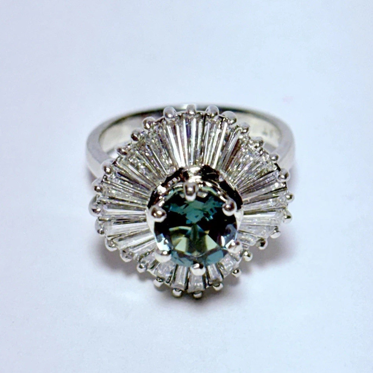 8.01ct Round Alexandrite Diamond Ring — GIA Certified, Platinum
