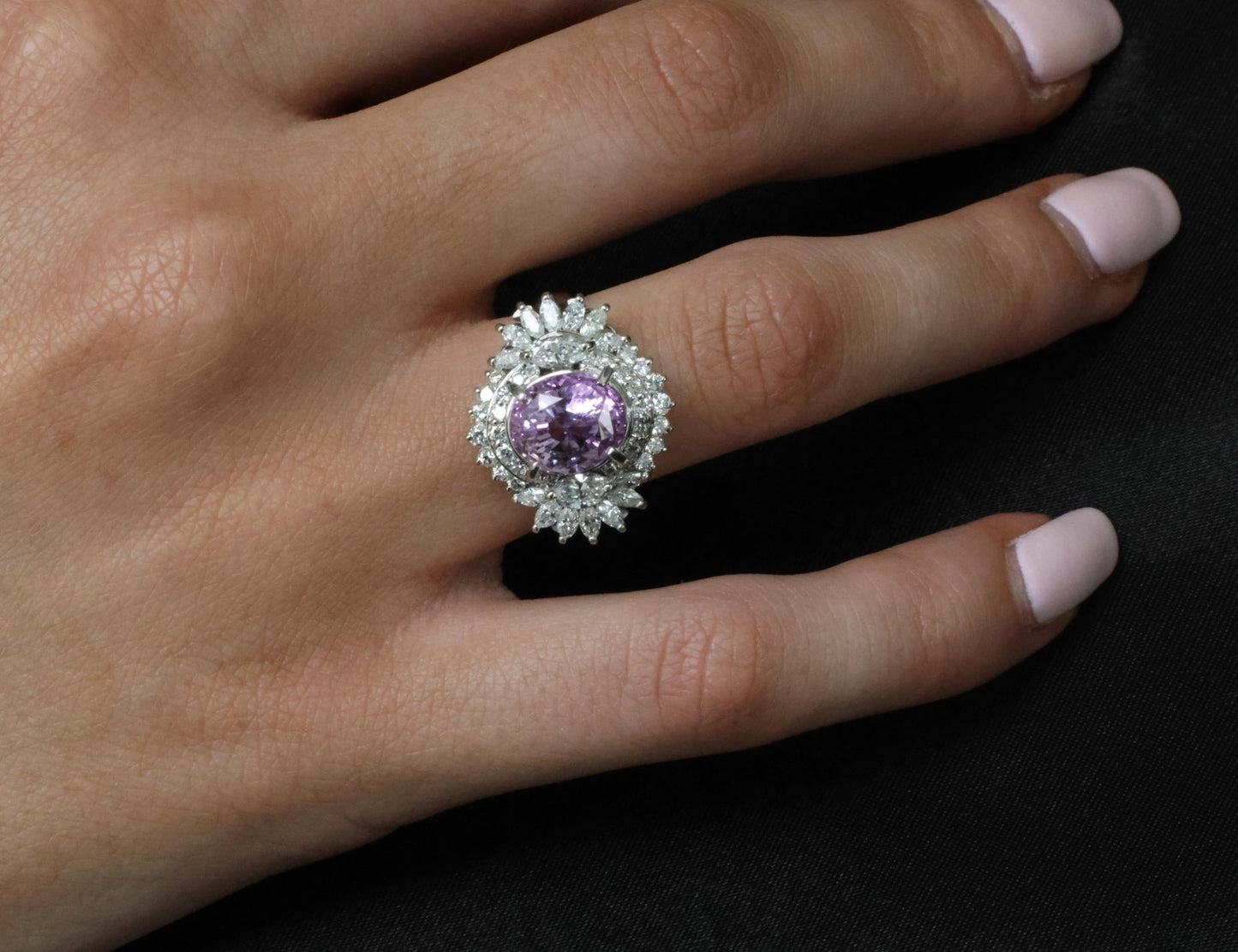 5.26ct Oval Sapphire & 1.43ct Diamond Cocktail Ring — GIA Certified, Platinum