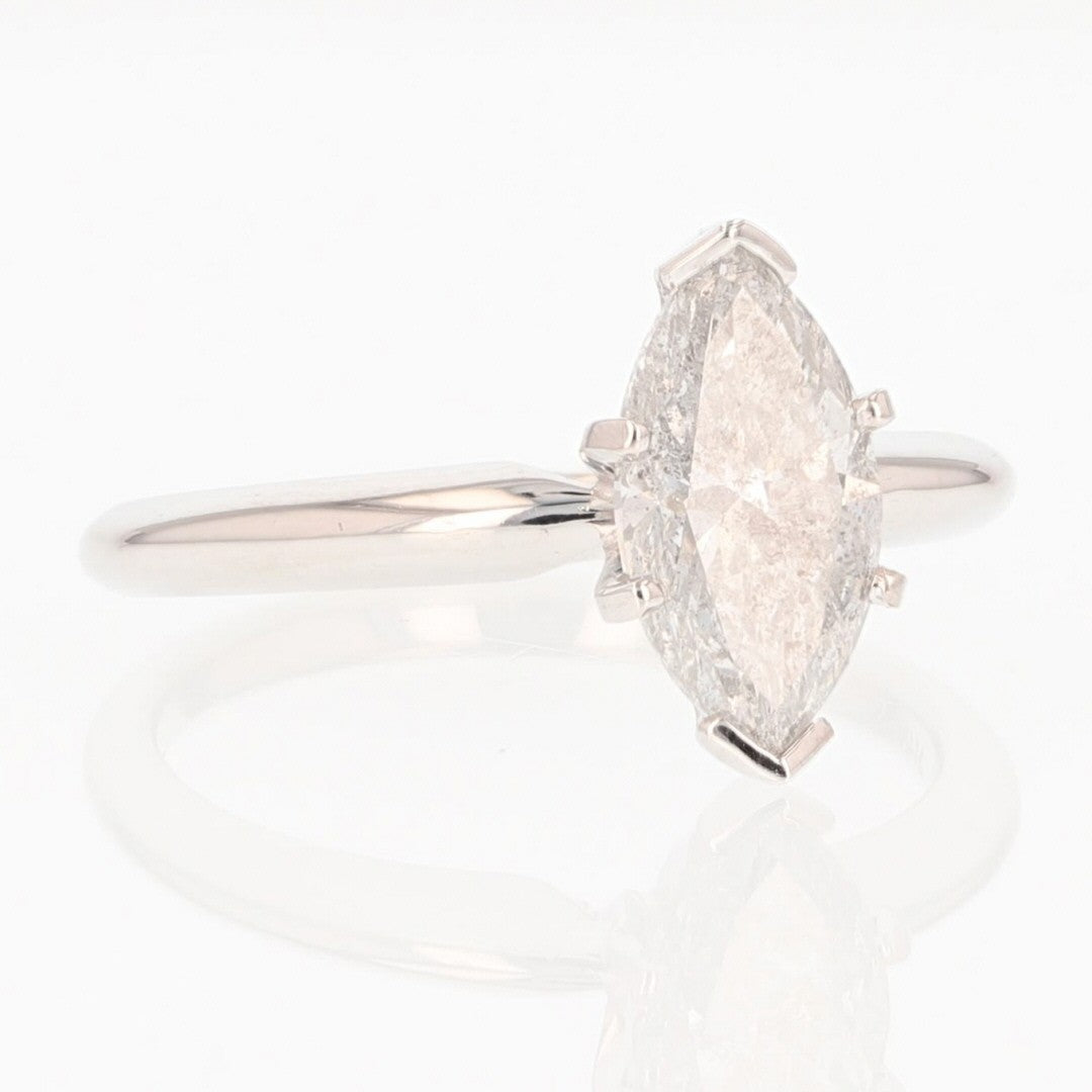 2.02ct Marquise Diamond Solitaire Ring — GIA Certified, 14k White Gold