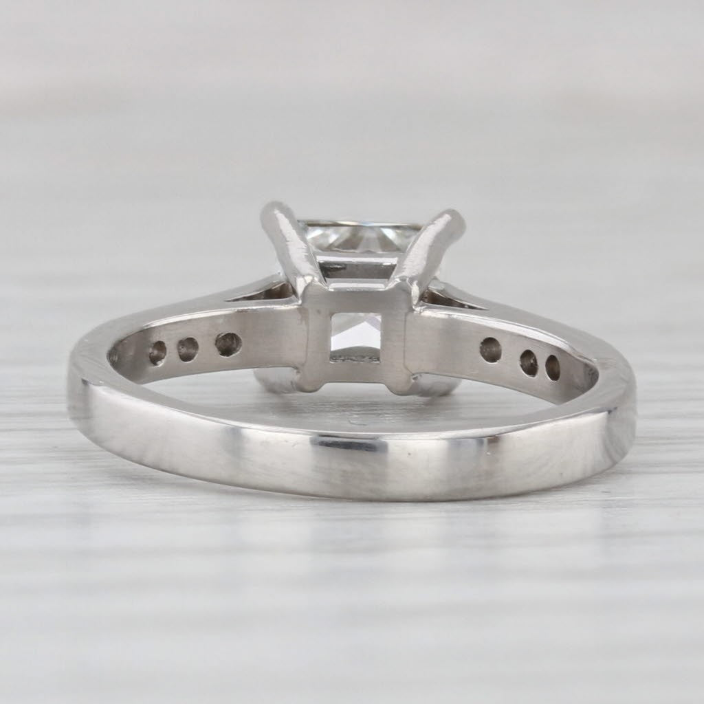 1.10ct Rectangular Modified Brilliant Diamond Engagement Ring — GIA Certified, Platinum