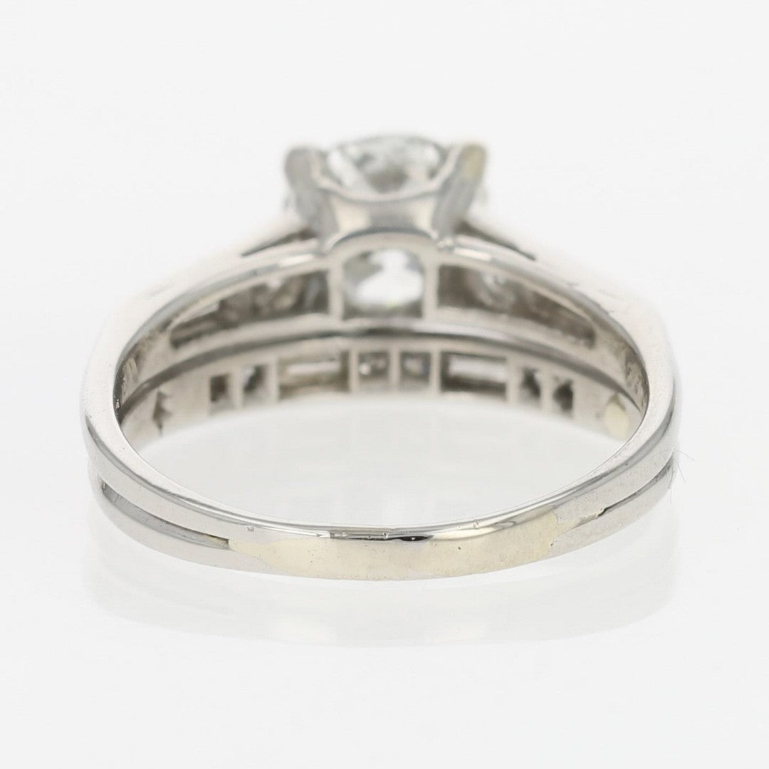 1.34ct Round Brilliant Diamond Halo Engagement Ring — GIA Certified, Platinum
