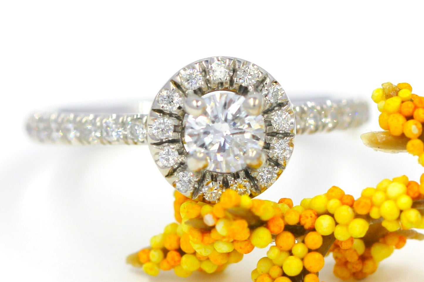 0.82ct Round Brilliant Fancy Dark Gray-Yellowish Green Diamond Art Deco Ring — GIA Certified, Platinum