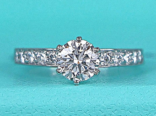 0.84ct Round Brilliant Diamond Engagement Ring — GIA Certified, Platinum