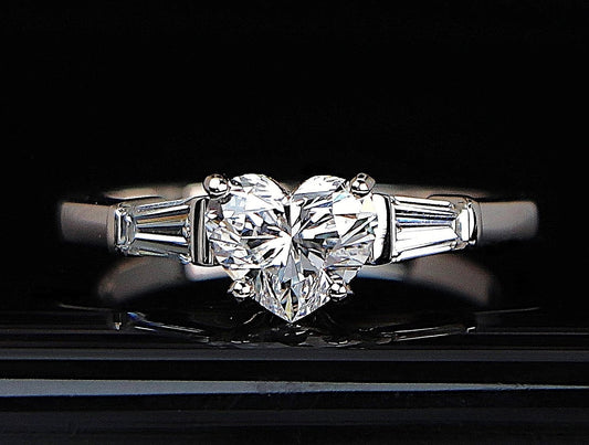 1.01ct Heart Diamond Bvlgari Griffe Ring — GIA Certified, Platinum