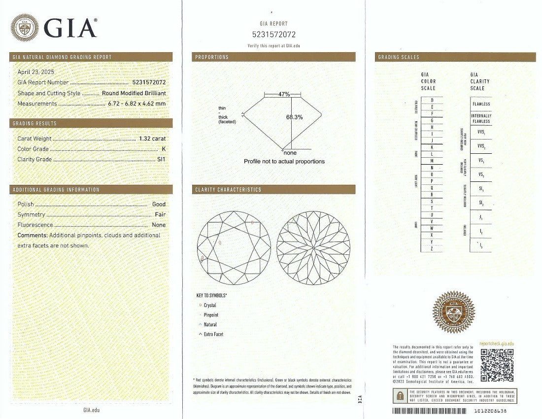 1.60ct Round Brilliant Three-Stone Diamond Ring — GIA Certified, Platinum