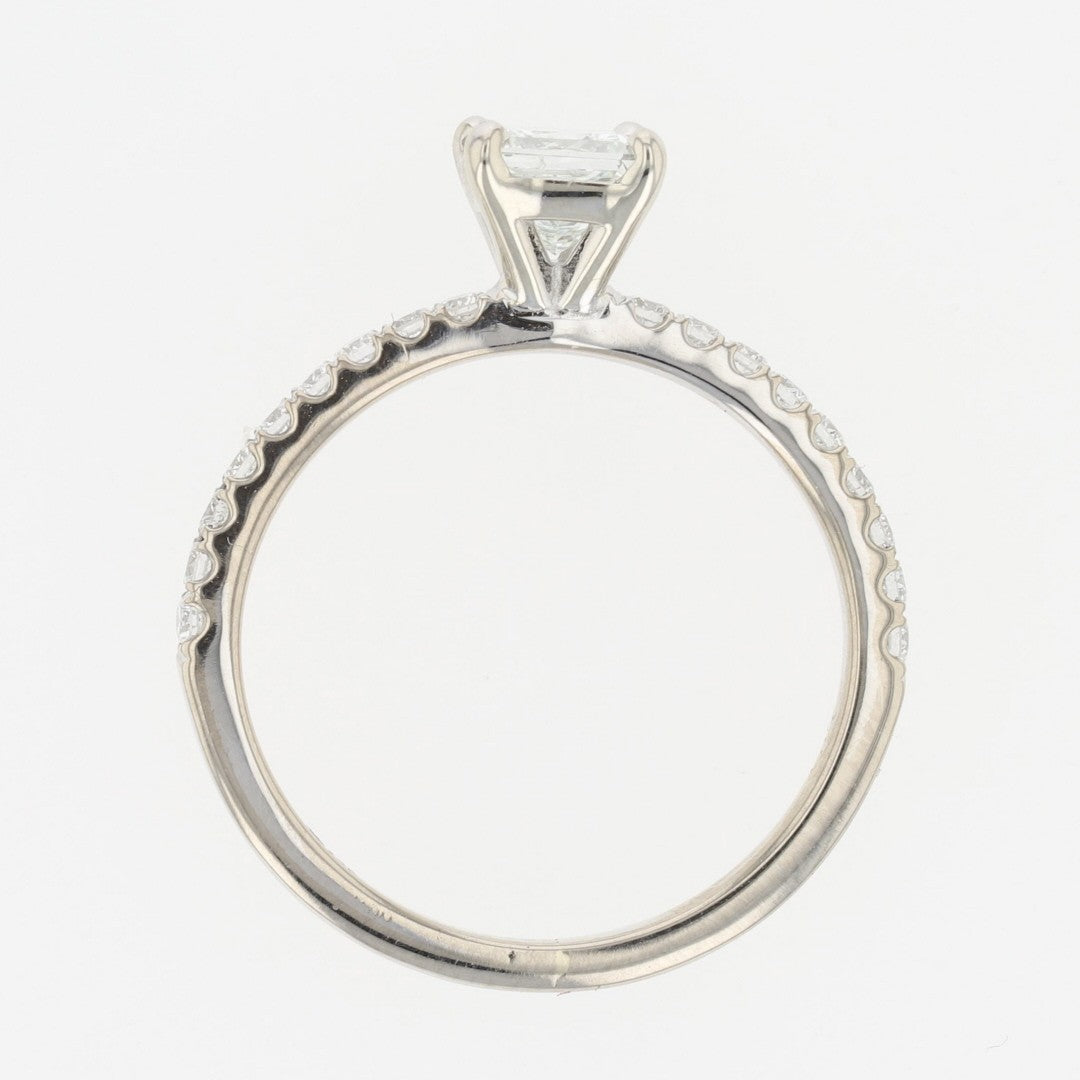 0.94ct Princess Diamond Solitaire Engagement Ring — GIA Certified, 14k White Gold