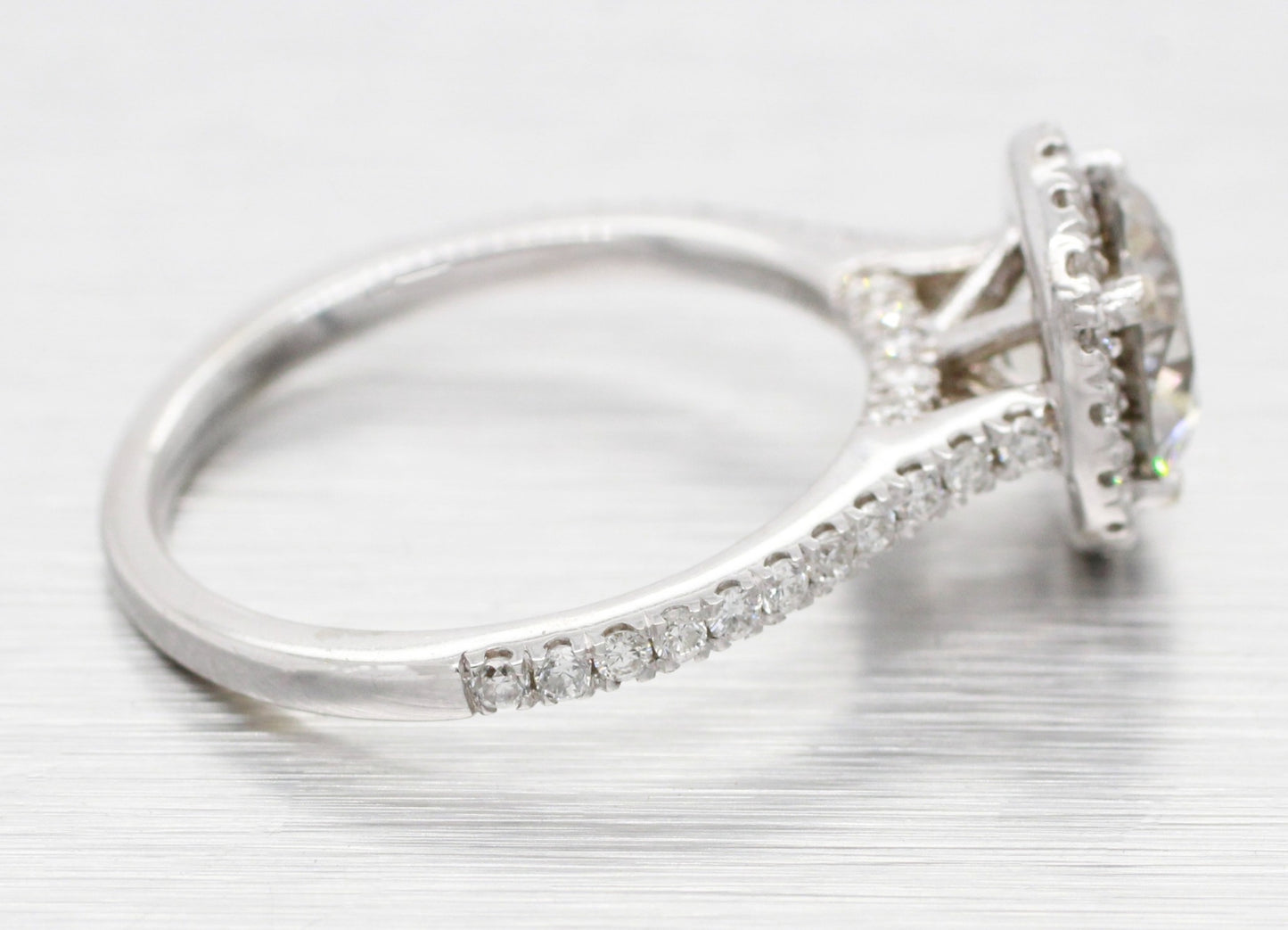 1.81ct Round Brilliant CVD Lab Diamond Halo Ring — GIA Certified, 14k White Gold