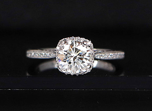 1.01ct Round Brilliant Diamond Engagement Ring — GIA Certified, 18k White Gold