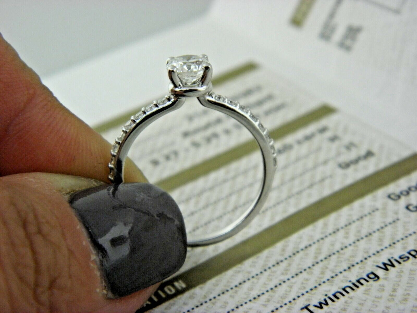 0.60ct Round Brilliant Diamond Engagement Ring — GIA Certified, 18k White Gold