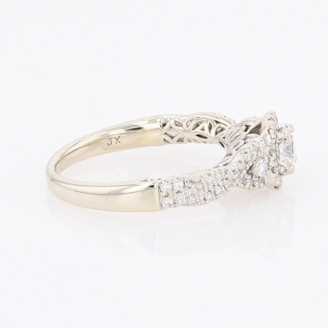 0.83ct Round Brilliant Diamond Art Deco Ring — GIA Certified, Platinum